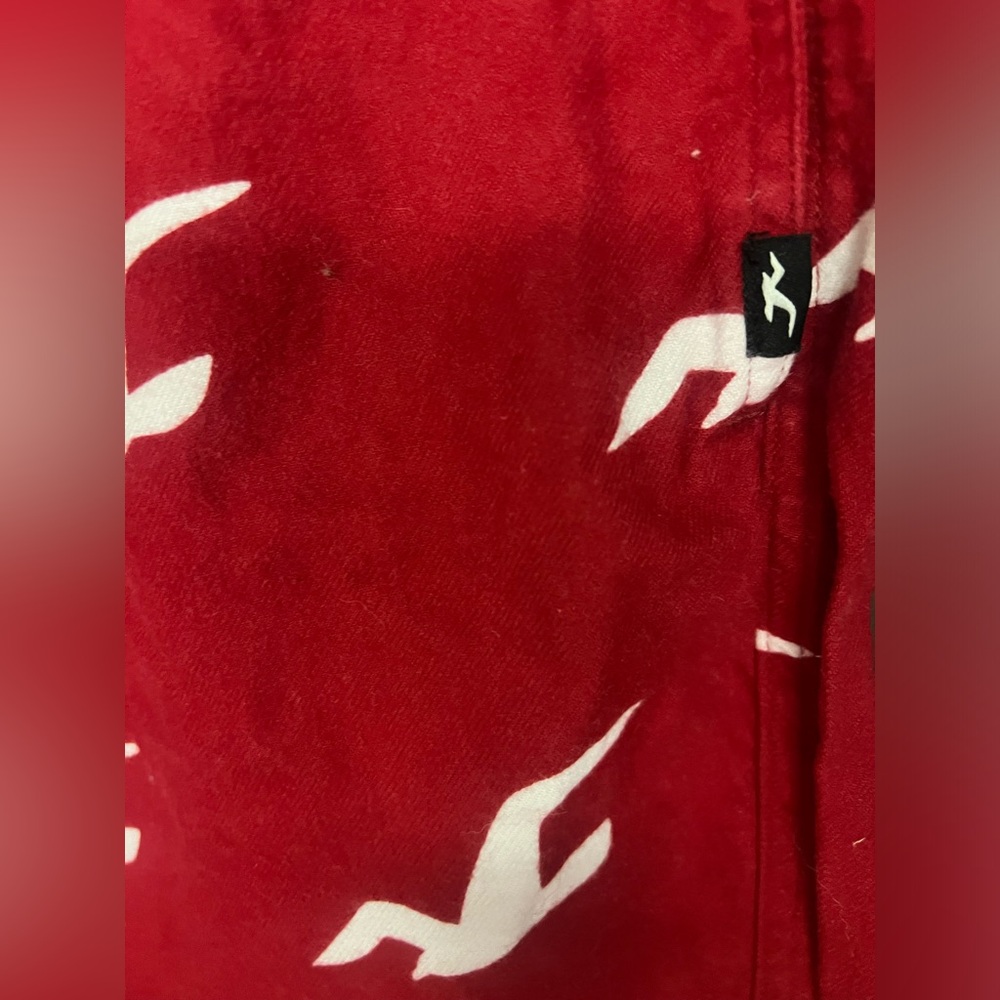 Hollister- Red Pants with white imprint- small, Sleeper pants- Pre-Owned - Picture 2 of 5